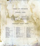 Table of Contents, Muskegon County 1900
